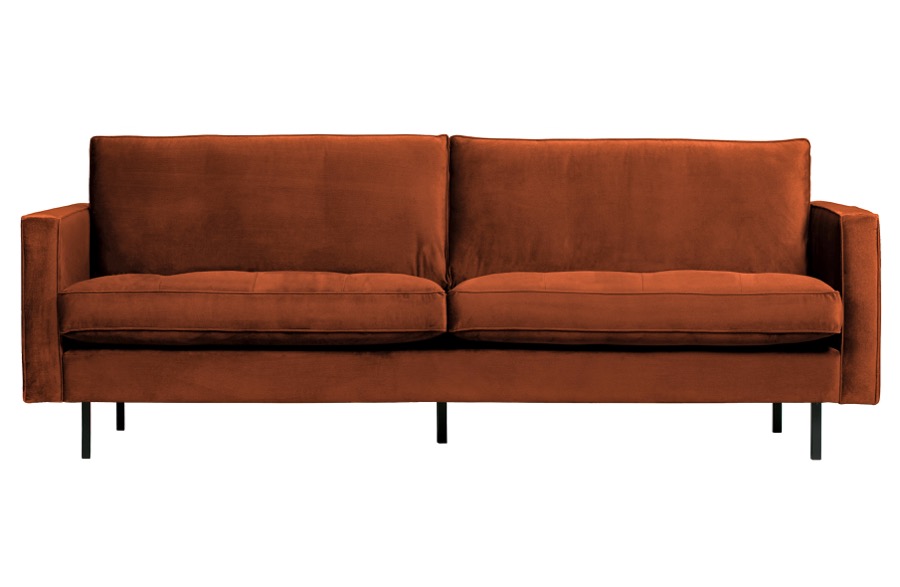 Rodeo Classic Sofa 2,5-seater Velvet Rust