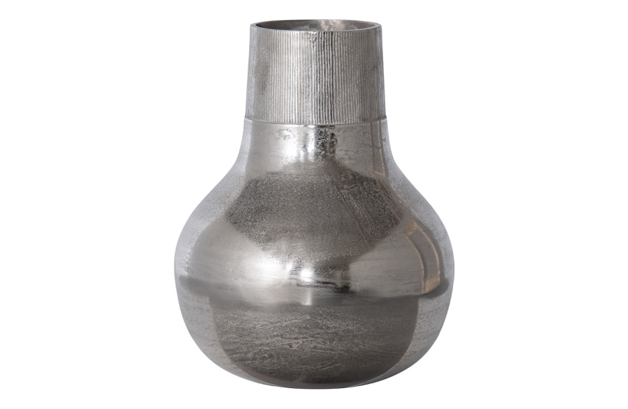 Metal Xl Vase Metall Silber