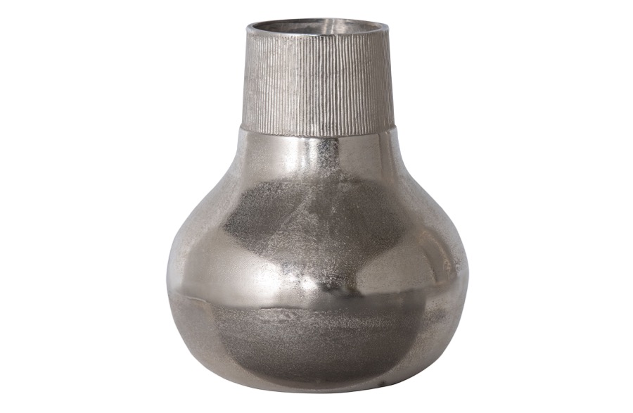 Metal L Vase Metall Silber