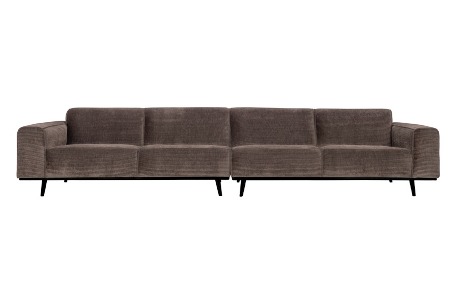 Statement Xl 4-seater 372 Cm Flachrippe Taupe