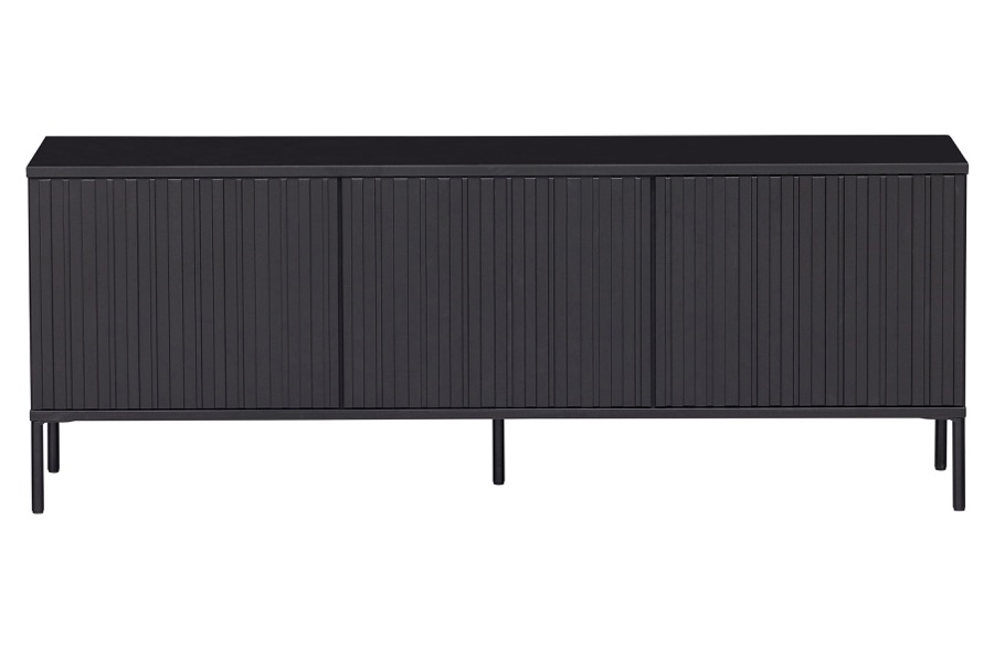 New Gravure Tv-möbel 150 Cm Kiefer Schwarz [fsc]