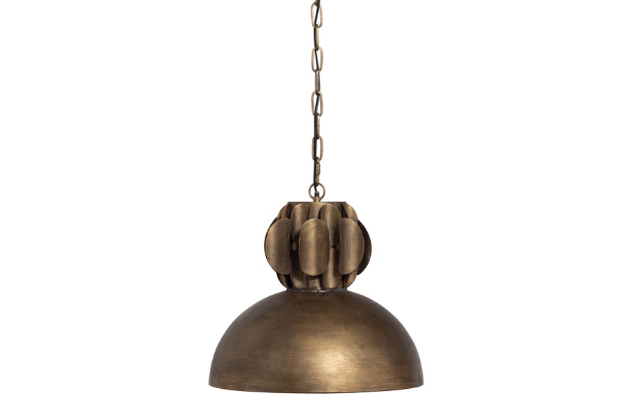 Polished Hängende Lampe Metall Antique Brass