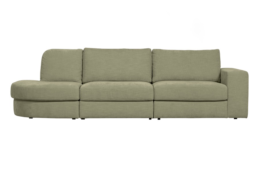 Family 2,5-sitzer Sofa Rundung Links Grün