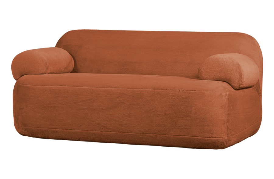 Jolie 2-sitzer Sofa Kunstpelz Rost