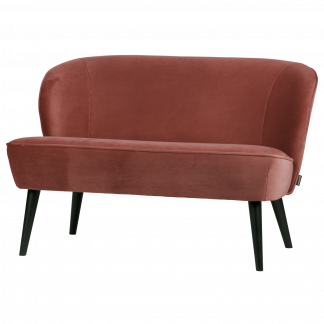 SARA KLEINES SOFA SAMT BORDEAUXROT [fsc] 340443-BR