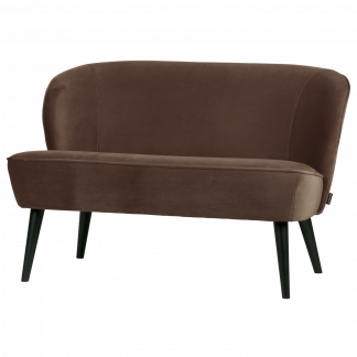 SARA KLEINES SOFA SAMT DUNKELBRAUN [fsc] 340443-DB