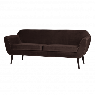 ROCCO SOFA 187 CM SAMT DUNKELBRAUN [fsc] 340451-D