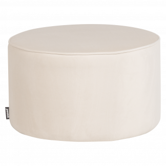SARA HOCKER 36xO60 CM NIEDRIG SAMT OFF WHITE [fsc] 350410-OW