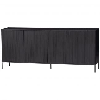NEW GRAVURE KOMMODE 200 CM KIEFER SCHWARZ [fsc] 373471-Z