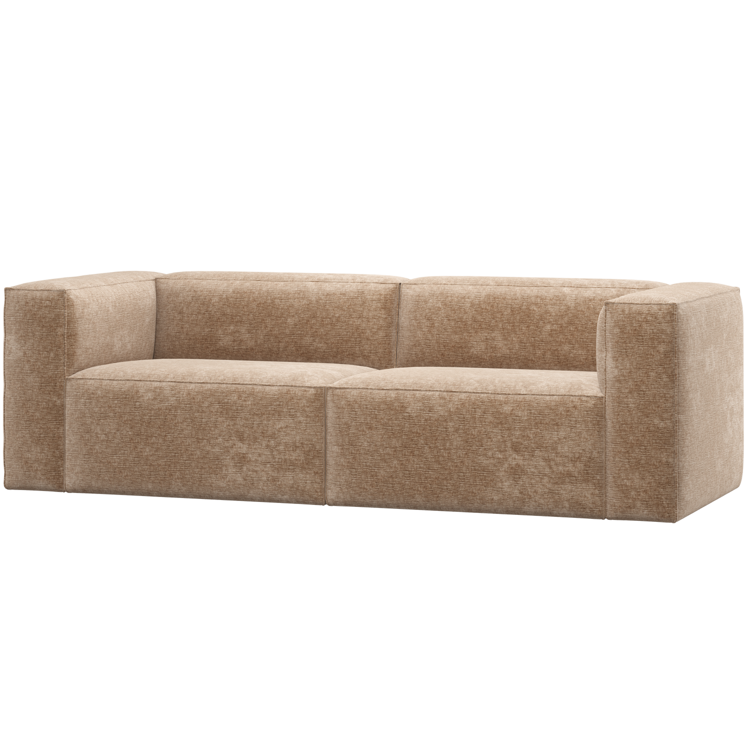BEAN 3,5-SITZER SOFA CHENILLE VELVET PFIRSICH ROSA 373721-VP