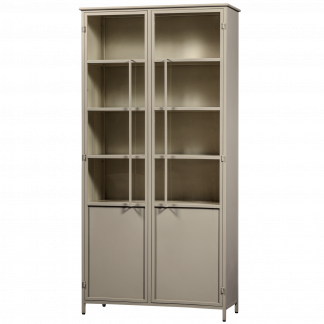 EXHIBIT XL 2-TURIG VITRINE SCHRANK METALL SAND 375041-S