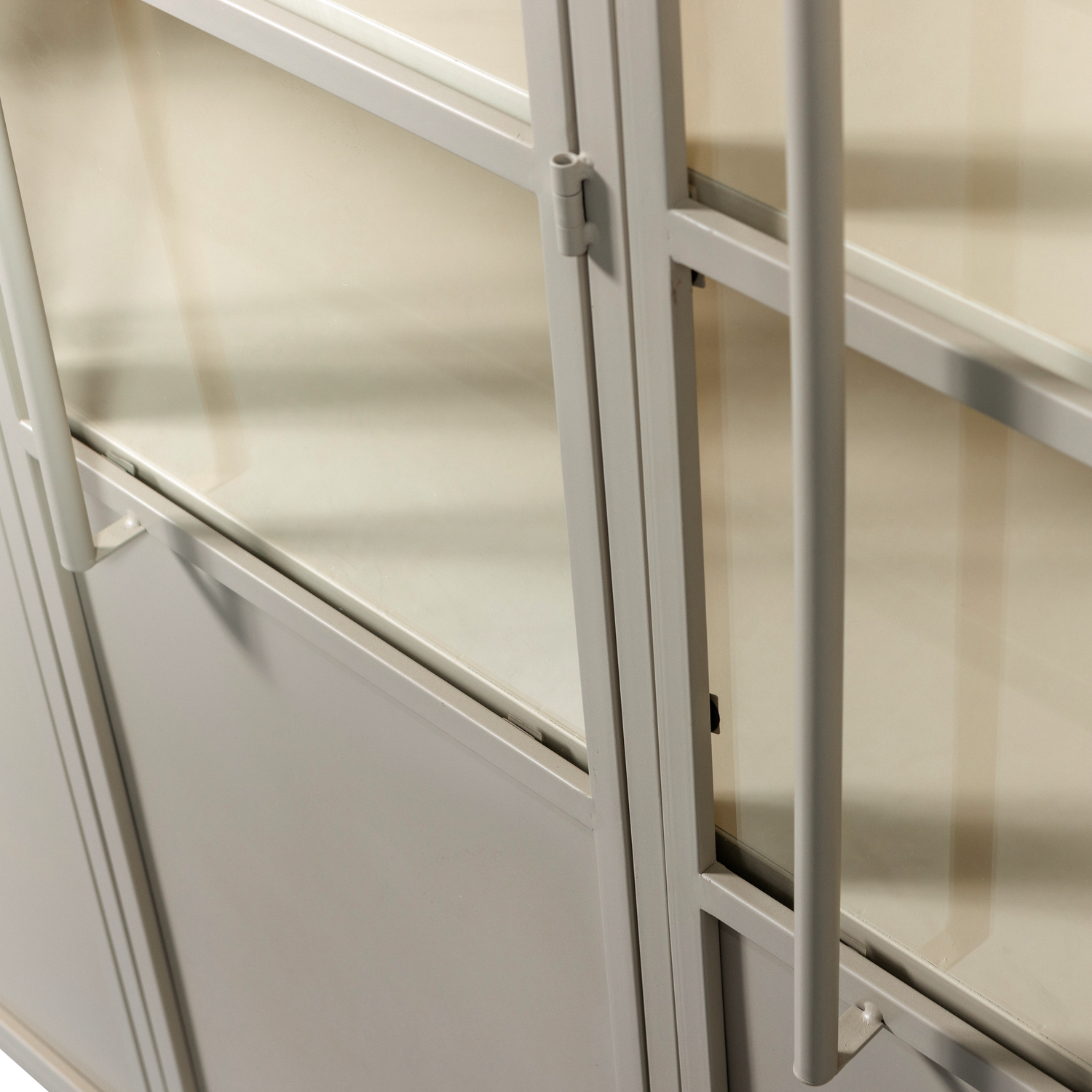 EXHIBIT XL 3-TURIG VITRINE SCHRANK METALL SAND 375042-S – Bild 8