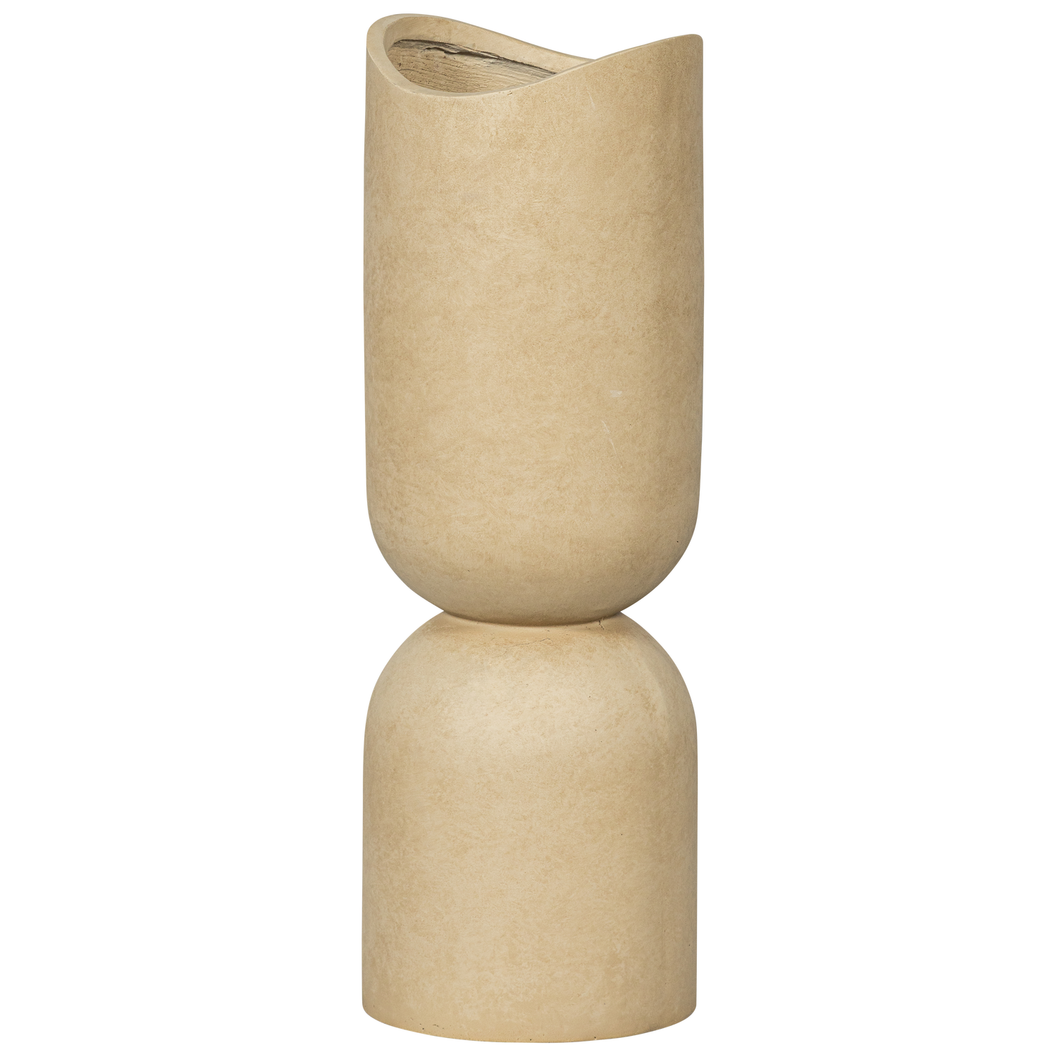 MOSI VASE PFLANZGEFASS FIBRE CLAY BEIGE 75xO25CM 375056-B