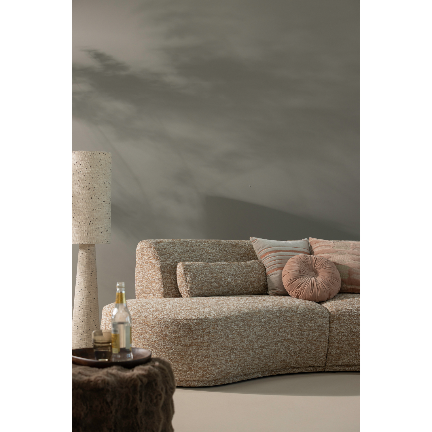 OLVEN HOCKER NIEDRIG FLUFFIG LAGER BRAUN 377651-B – Bild 3
