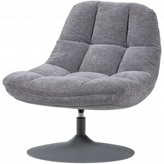 ELVI DREHSESSEL CHENILLE STRUKTURIERT HELL GRAU 377653-G