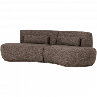 BATAVIER HALBRUNDES SOFA 4-SITZER BRAUN MELANGE 377654-RM