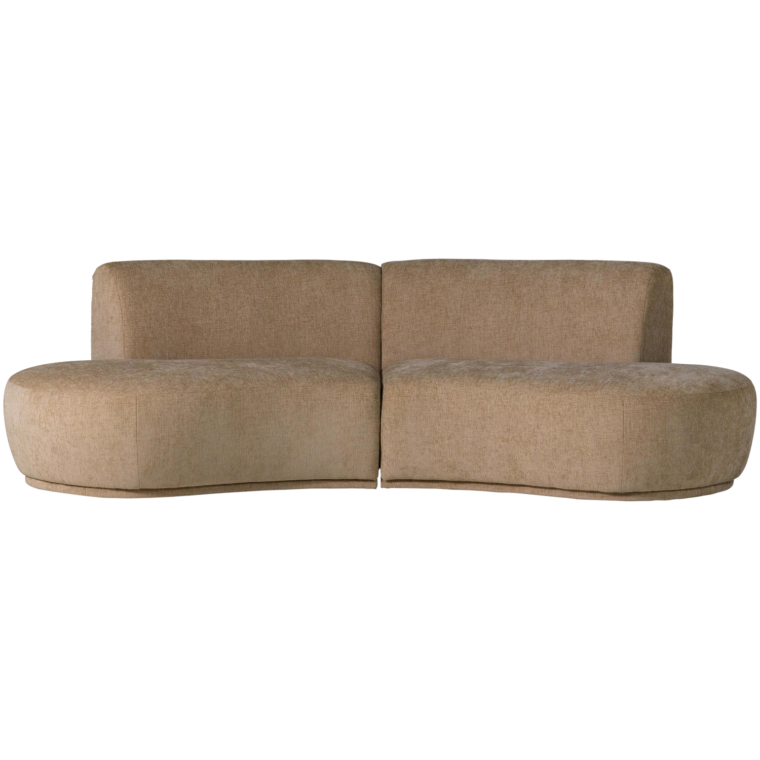 BATAVIER HALBRUNDES SOFA 4-SITZER VELVET HELLBRAUN MELANGE 377654-VL – Bild 5