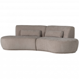 BATAVIER HALBRUNDES SOFA 4-SITZER VELVET SAND MELANGE 377654-VZ