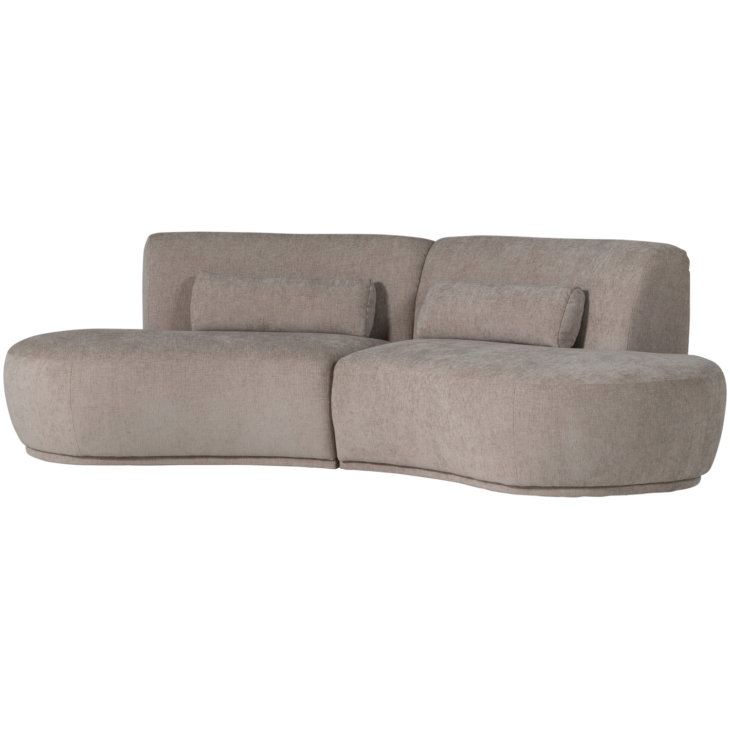 BATAVIER HALBRUNDES SOFA 4-SITZER VELVET SAND MELANGE 377654-VZ