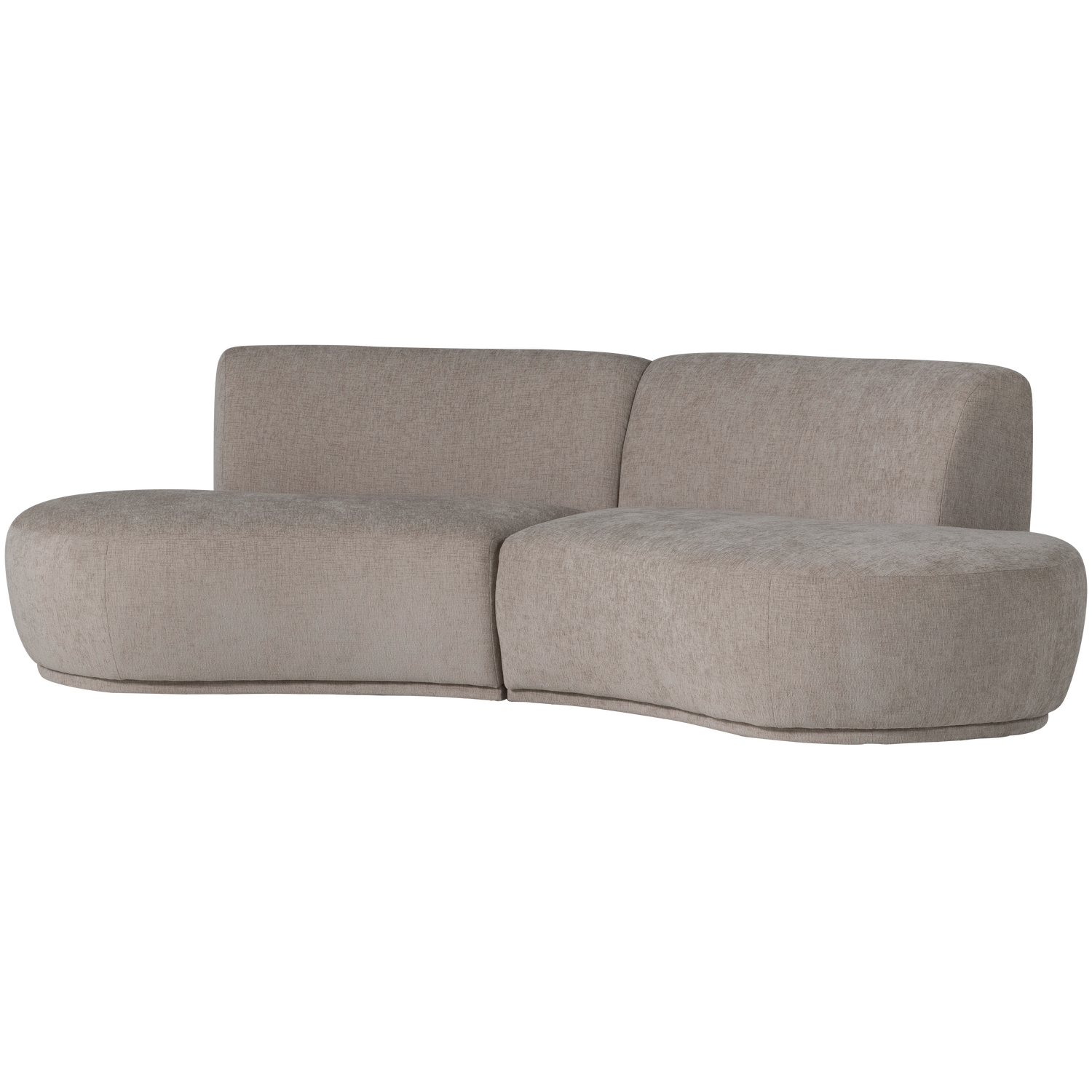 BATAVIER HALBRUNDES SOFA 4-SITZER VELVET SAND MELANGE 377654-VZ – Bild 5