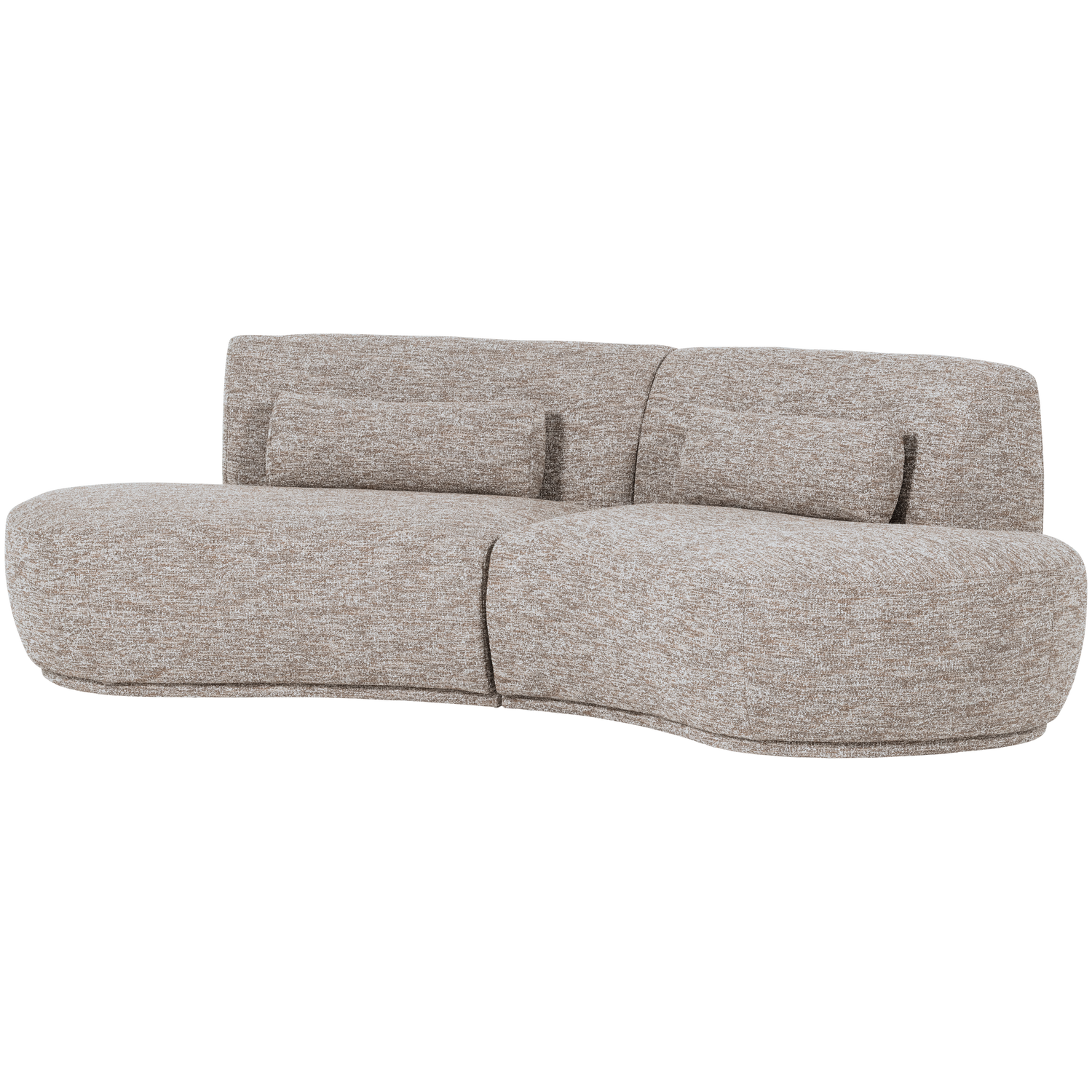 BATAVIER HALBRUNDES SOFA 4-SITZER SAND MELANGE 377654-ZM