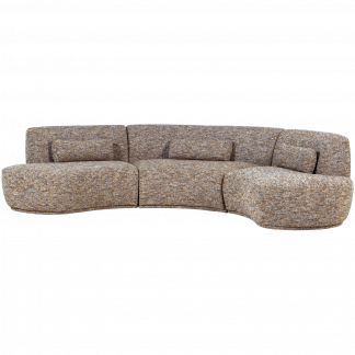 BATAVIER HALBRUNDES SOFA 6-SITZER HELLBRAUN MELANGE 377655-LM
