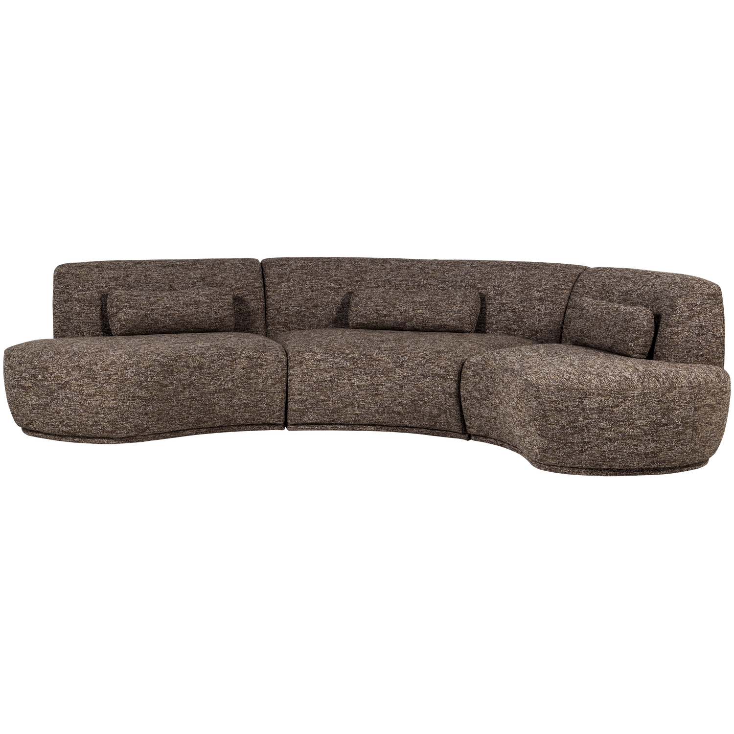 BATAVIER HALBRUNDES SOFA 6-SITZER BRAUN MELANGE 377655-RM