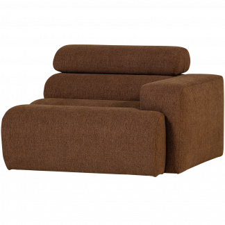 NOVI 1-SITZER ELEMENT ARM RECHTS BOUCLE MOKKABRAUN 377661-M