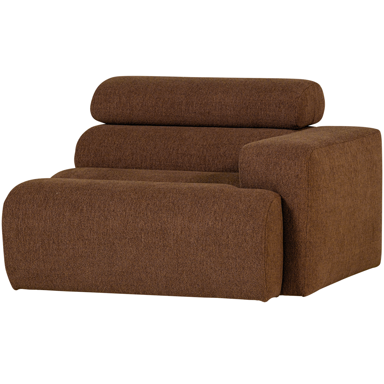 NOVI 1-SITZER ELEMENT ARM RECHTS BOUCLE MOKKABRAUN 377661-M