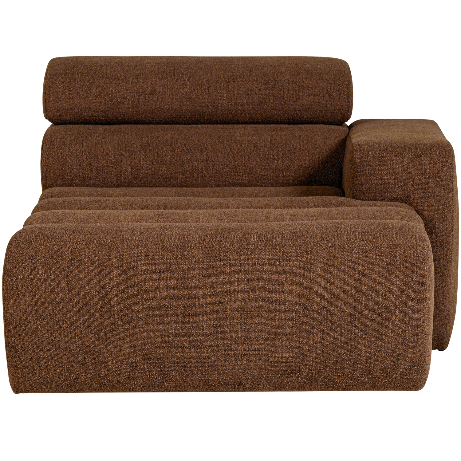 NOVI CHAISE LONGUE ELEMENT RECHTS BOUCLE MOKKABRAUN 377664-M – Bild 2