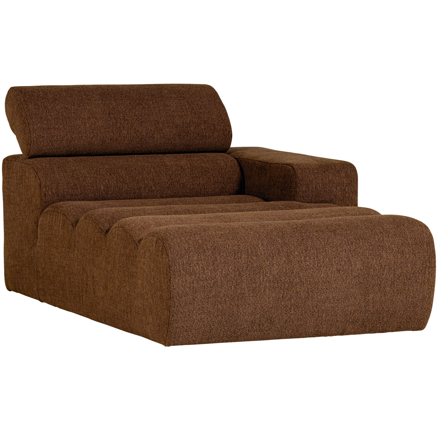 NOVI CHAISE LONGUE ELEMENT RECHTS BOUCLE MOKKABRAUN 377664-M – Bild 3