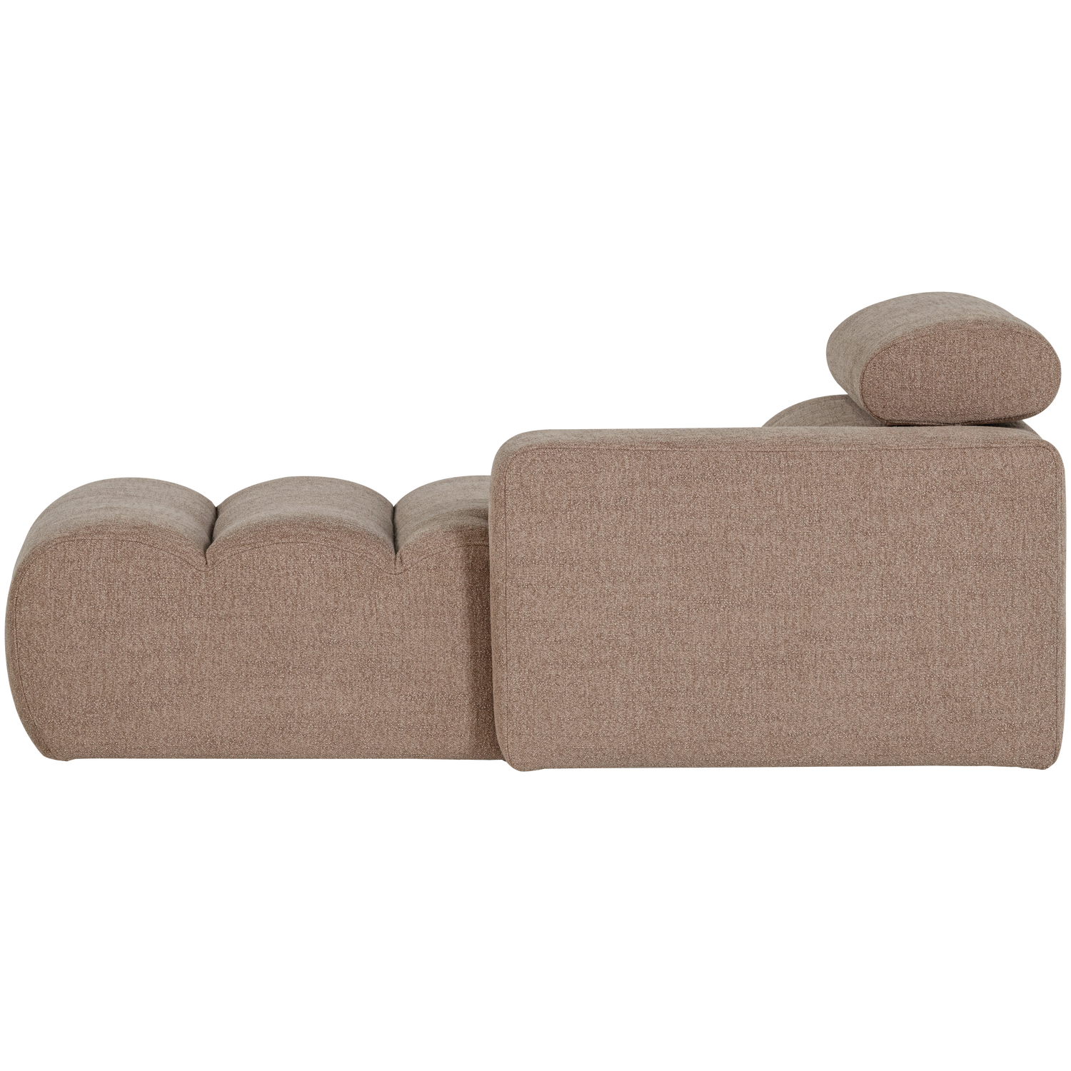 NOVI CHAISE LONGUE ELEMENT RECHTS BOUCLE TAUPE 377664-T – Bild 4