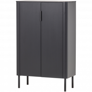 GUNNAR 2-TURIG SCHRANK KIEFER MATTSCHWARZ [fsc] 377692-MZ