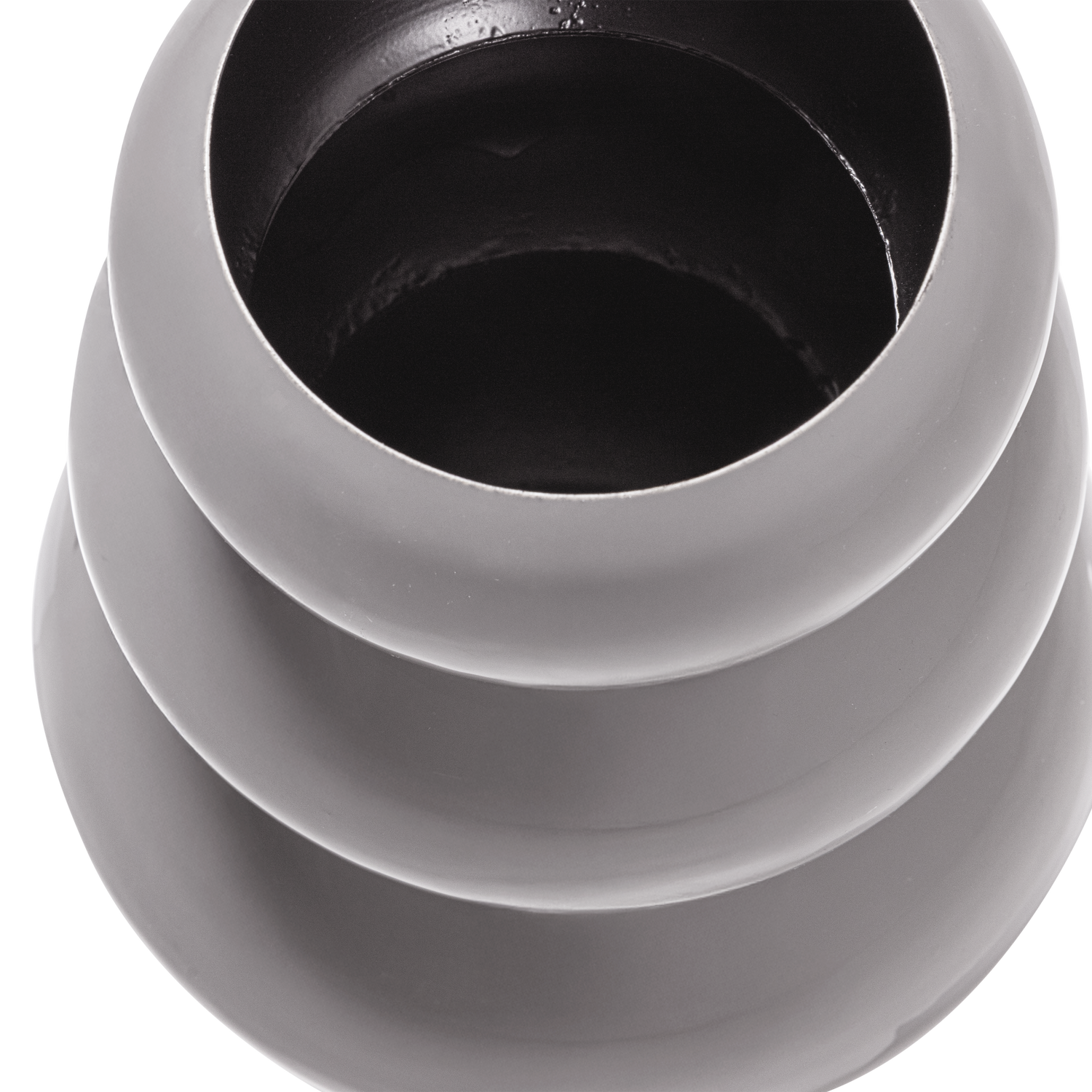 TERA VASE METALL HOCHGLANZ HELLGRAU 377869-L – Bild 4