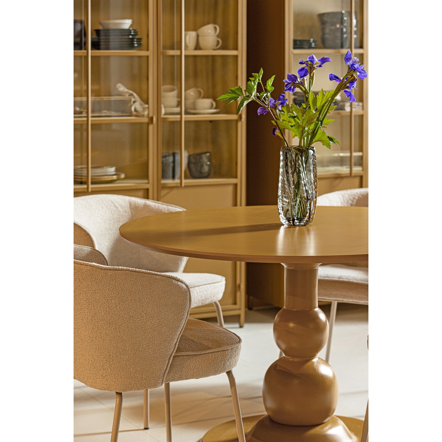 EXHIBIT XL 2-TURIG VITRINE SCHRANK METALL HONIGGELB 375041-H – Bild 3