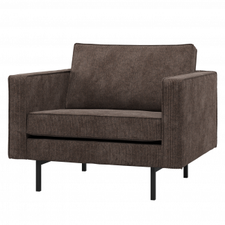 RODEO SESSEL GERIPPTER STOFF BRAUN 800541-U
