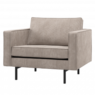 RODEO SESSEL GERIPPTER STOFF DUNKLER SAND 800541-D