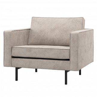 RODEO SESSEL GERIPPTER STOFF ECRU 800541-E