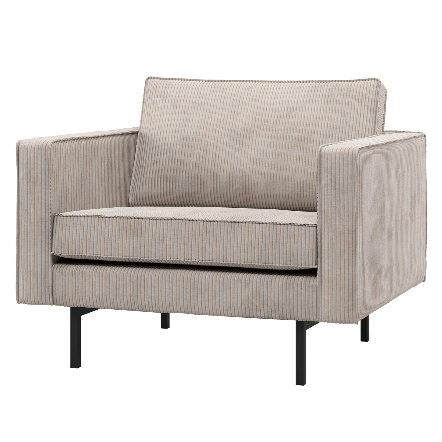 RODEO SESSEL GERIPPTER STOFF ECRU 800541-E