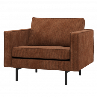 RODEO SESSEL GERIPPTER STOFF ROSTBRAUN 800541-R