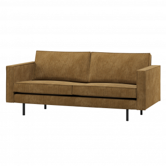 RODEO 2,5-SITZER SOFA GERIPPTER STOFF HONINGGELB 800542-H