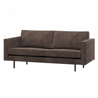 RODEO 2,5-SITZER SOFA GERIPPTER STOFF BRAUN 800542-U