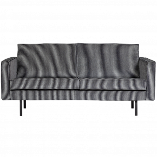 RODEO 2,5-SITZER SOFA STREIFEN SCHWARZ GRAU 800542-ZG