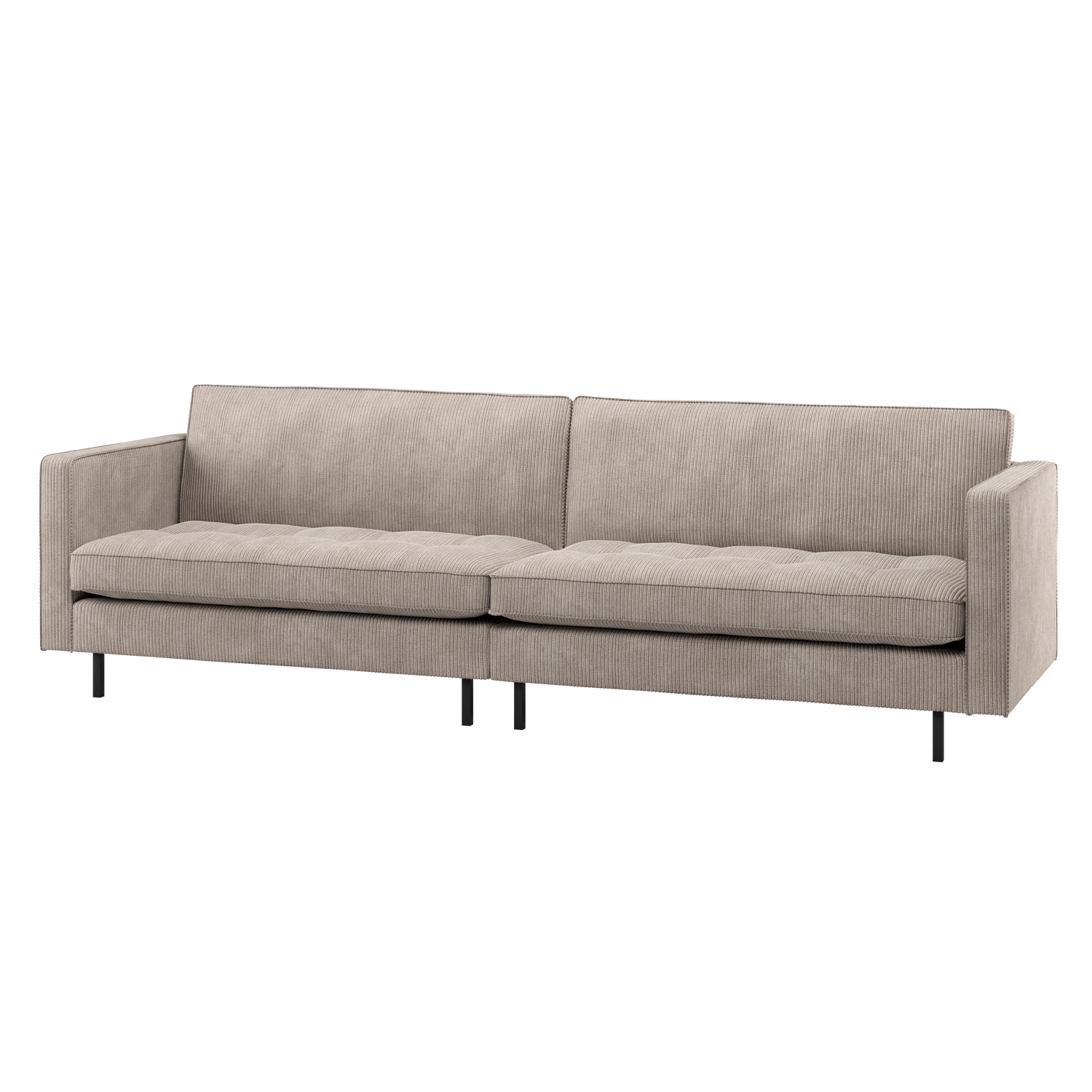 RODEO CLASSIC 3-SITZER SOFA GERIPPTER STOFF DUNKELSAND 800576-D