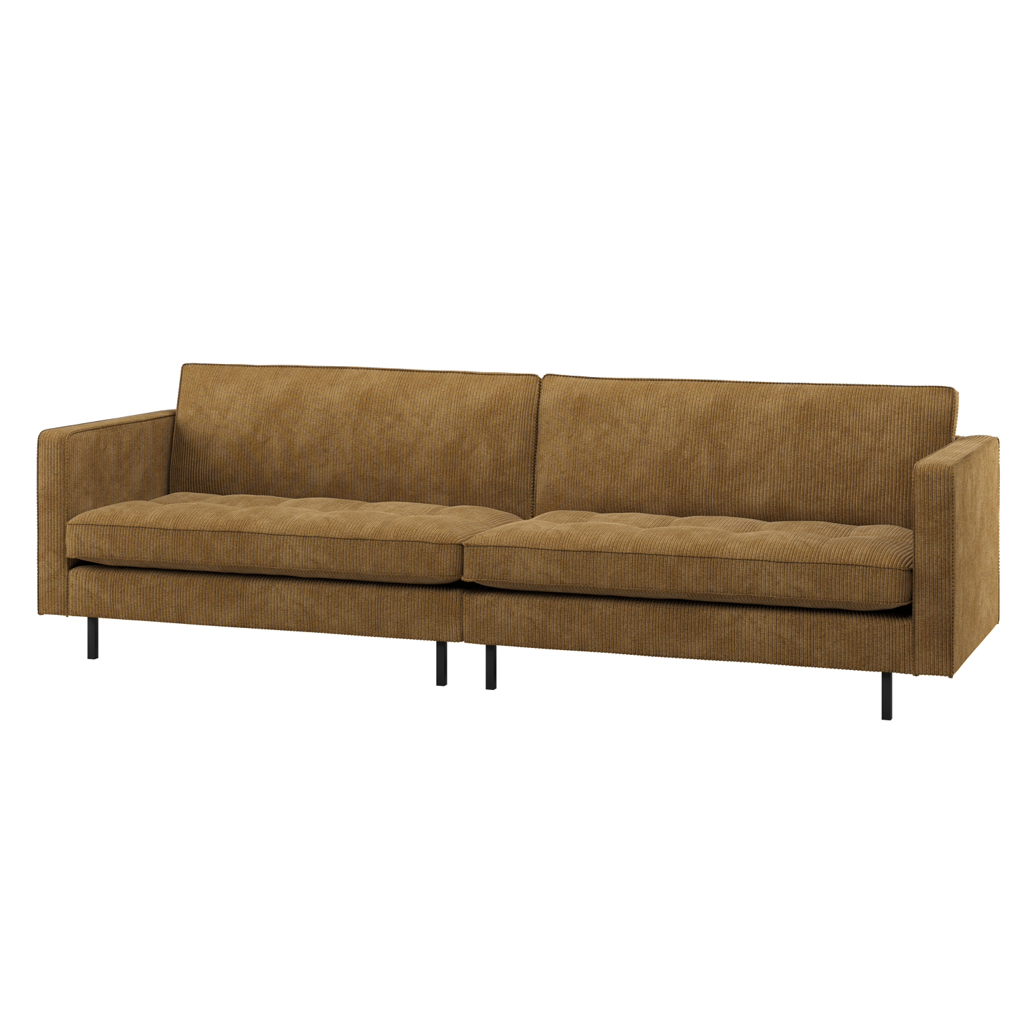 RODEO CLASSIC 3-SITZER SOFA GERIPPTER STOFF HONINGELB 800576-H