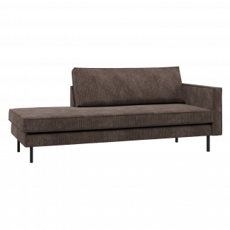 RODEO DAYBED RECHTS GERIPPTER STOFF BRAUN 800746-I