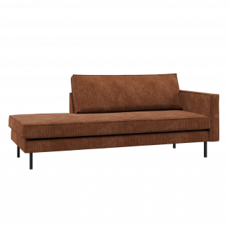 RODEO DAYBED RECHTS GERIPPTER STOFF ROSTBRAUN 800746-R