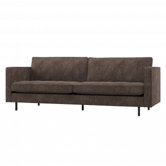 RODEO CLASSIC 2,5-SITZER SOFA GERIPPTER STOFF BRAUN 800844-U