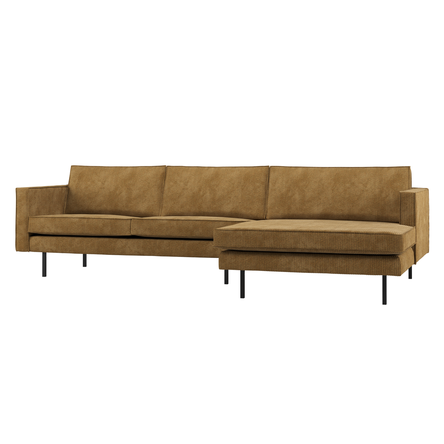 RODEO CHAISE LONGUE SOFA RECHTS GERIPPTER STOFF HONINGELB 800902-H
