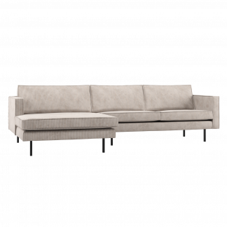 RODEO CHAISE LONGUE SOFA LINKS GERIPPTER STOFF ECRU 800905-E
